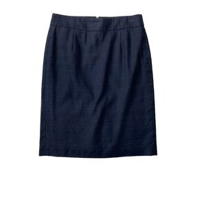 J. Crew Navy Linen Blend Pencil Skirt 2